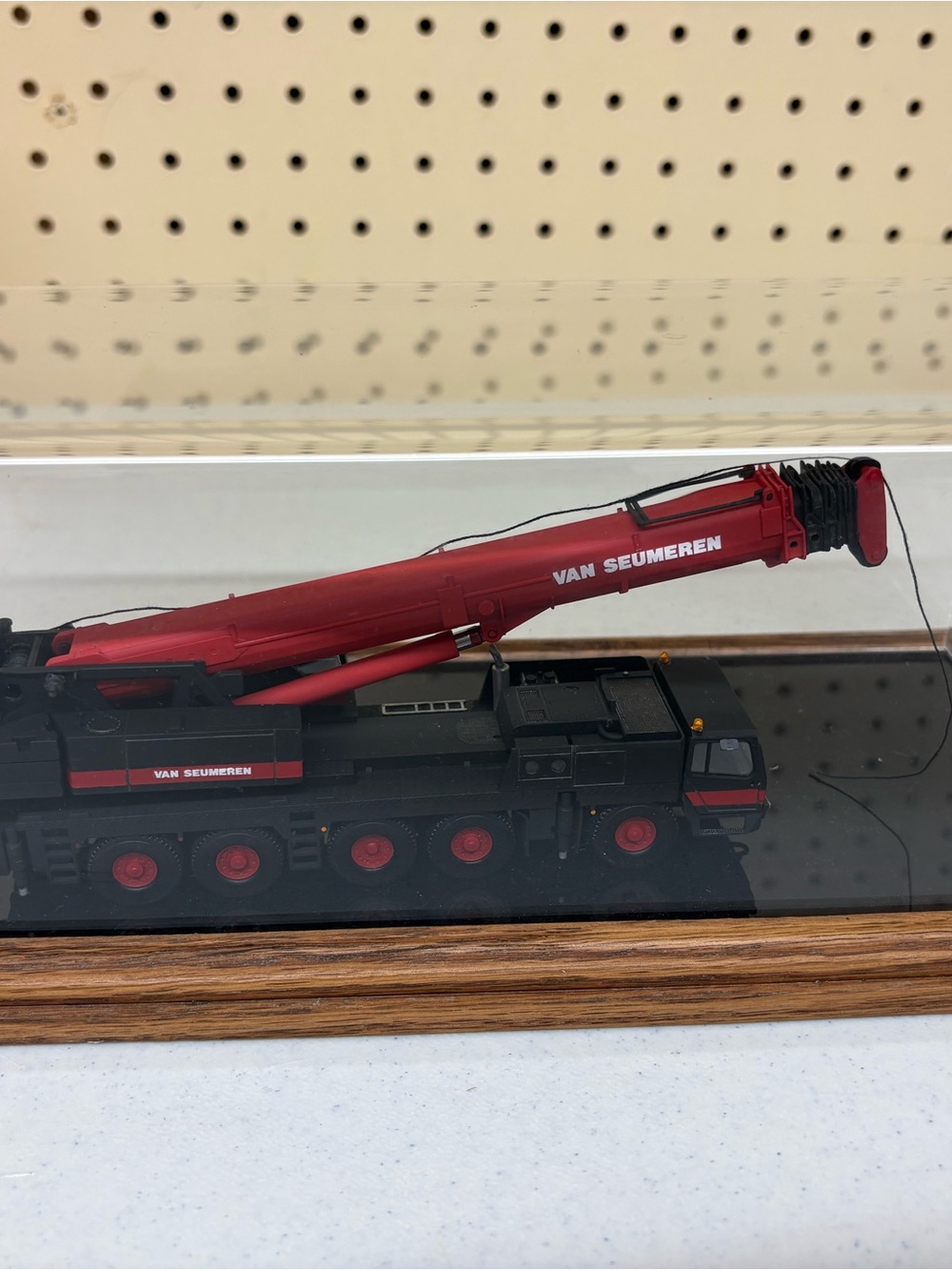 Red & Black Toy Crane Truck - Kids Construction Vehicle